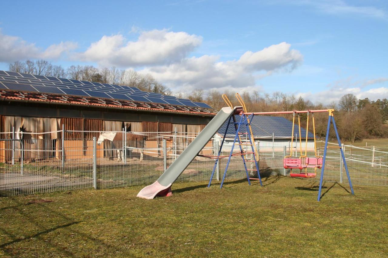 Apartmán Pferdefreunde Loberhof Weihenzell Exteriér fotografie